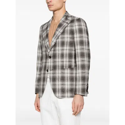 Tagliatore Brown  White Jackets