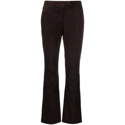 Theory Flared Leather Trousers