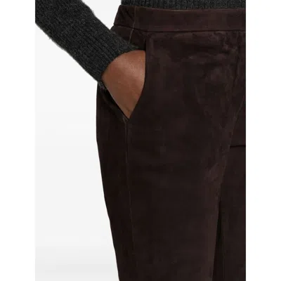 Theory Flared Leather Trousers
