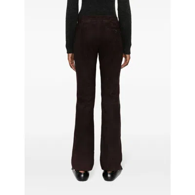Theory Flared Leather Trousers