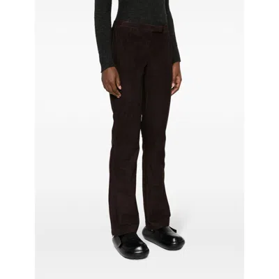 Theory Flared Leather Trousers