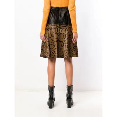 Ferragamo Animal Print Midi Skirt