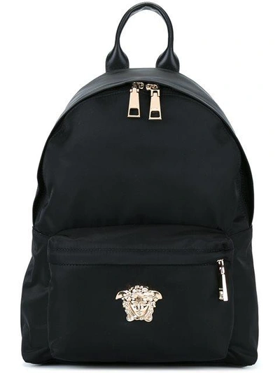 Versace Black & Gold Medium Palazzo Backpack