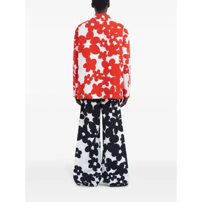 Marni Cotton Jacket With Collared Neck And Floral Pattern