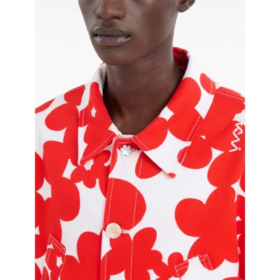 Marni Cotton Jacket With Collared Neck And Floral Pattern