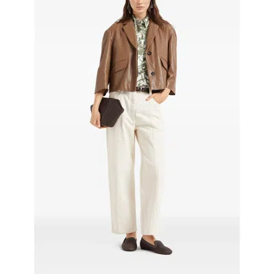 Brunello Cucinelli Garment-dyed Cropped Jeans