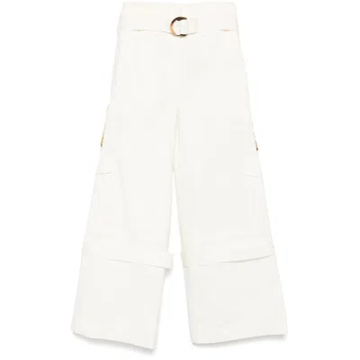 Zimmermann Illuminate Wide-leg Cotton Cargo Trousers