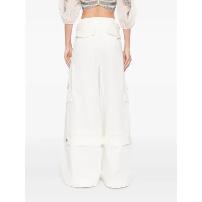 Zimmermann Illuminate Wide-leg Cotton Cargo Trousers