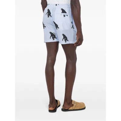 Moschino Striped Poplin Bermuda Allover Chimpanzee
