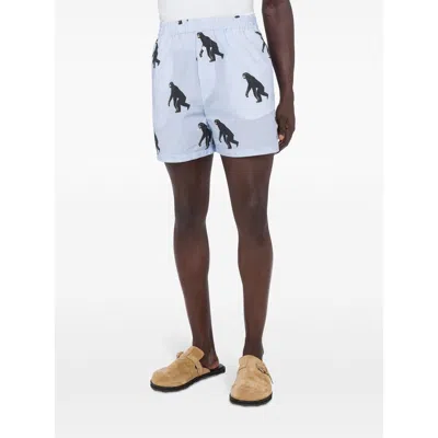 Moschino Striped Poplin Bermuda Allover Chimpanzee