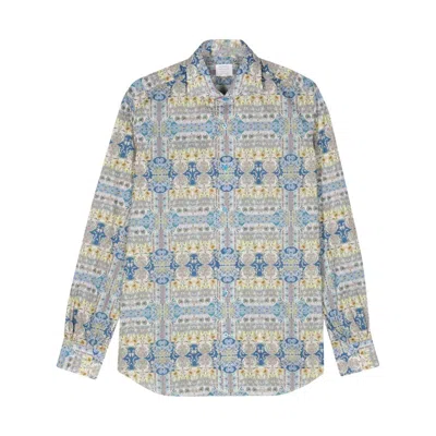 Mazzarelli Floral-print Cotton Shirt