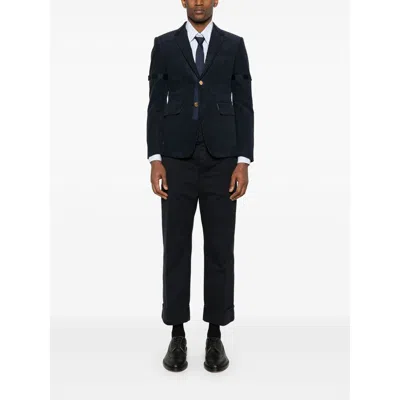 Thom Browne White/blue Striped Button-down Shirt