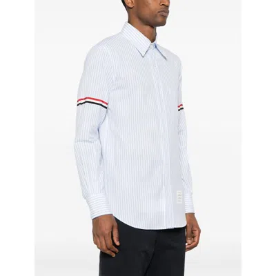 Thom Browne White/blue Striped Button-down Shirt