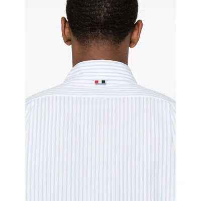 Thom Browne White/blue Striped Button-down Shirt