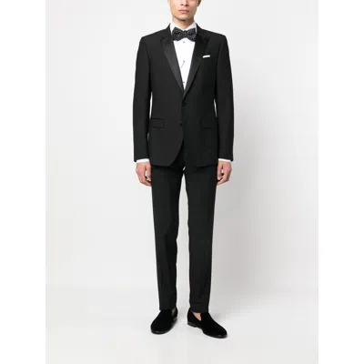 Dolce & Gabbana White Cotton Poplin Gold Tuxedo Shirt In White