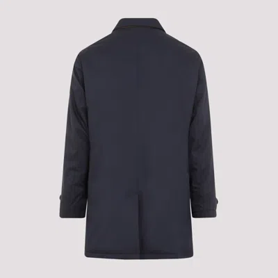 Kiton Single-breasted Coat In Blue