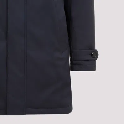 Kiton Single-breasted Coat In Blue