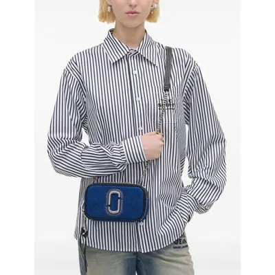Marc Jacobs The Snapshot Denim Cross-body Bag In Blue