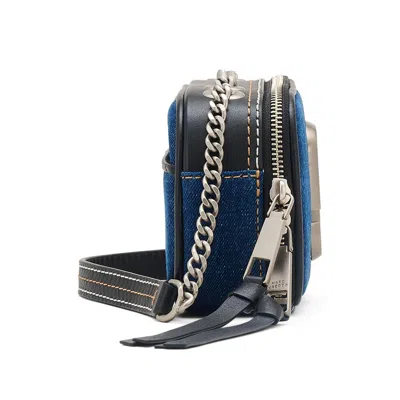 Marc Jacobs The Snapshot Denim Cross-body Bag In Blue