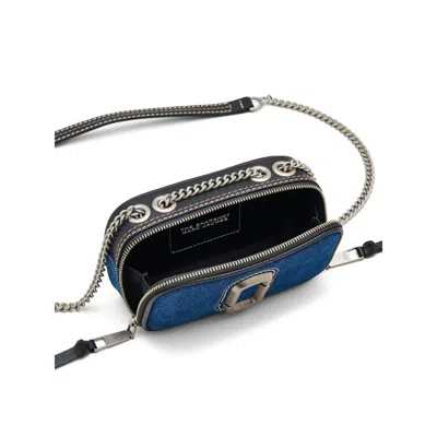 Marc Jacobs The Snapshot Denim Cross-body Bag In Blue