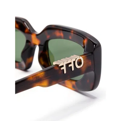 Off-white Brown Sunglasses Men In Green