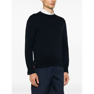 Thom Browne 4-bar Cotton Jumper In Black