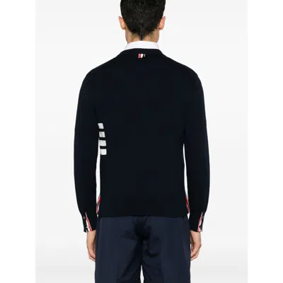 Thom Browne 4-bar Cotton Jumper In Black