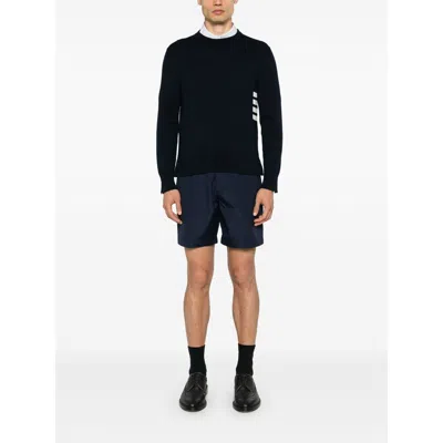 Thom Browne 4-bar Cotton Jumper In Black