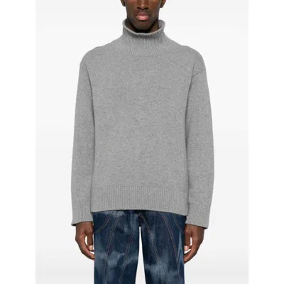 Laneus Roll-neck Ribbed-edge Jumper