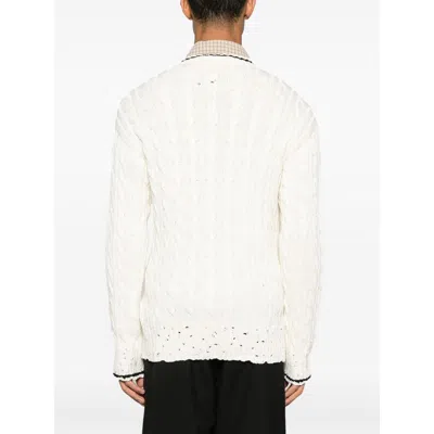 Marni Cable Knit V-neck Sweater