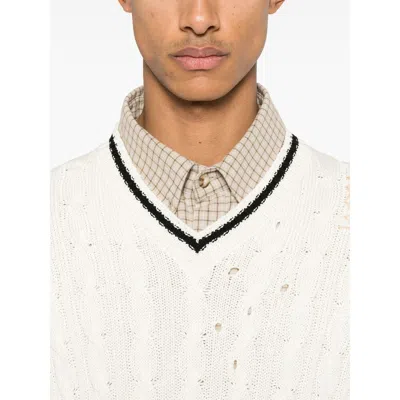 Marni Cable Knit V-neck Sweater