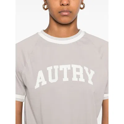 Autry Crew Neck Logo-print T-shirt With Stripe Trim