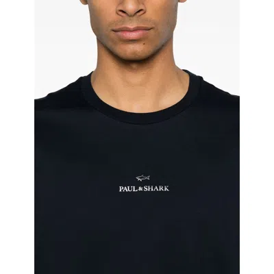 Paul & Shark Logo Print Cotton T-shirt Clothing