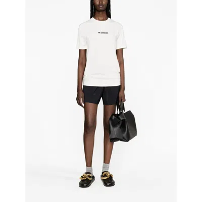 Jil Sander White T-shirt With Contrasting Logo Print