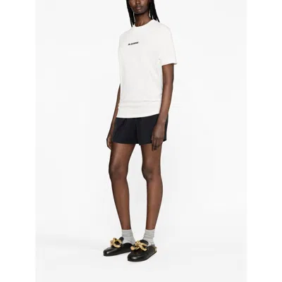 Jil Sander White T-shirt With Contrasting Logo Print
