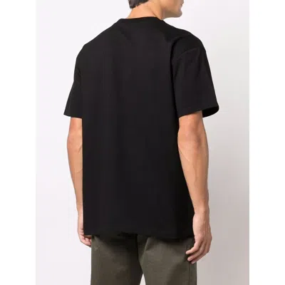 Carhartt Black Cotton T-shirt With Gold Embroidered Logo