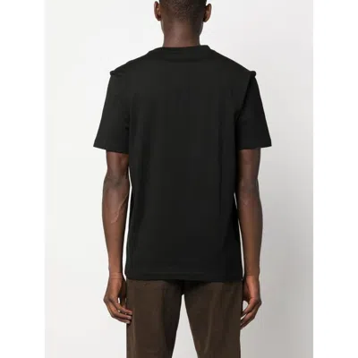 Hugo Boss Cotton-jersey T-shirt With Curved-logo Print