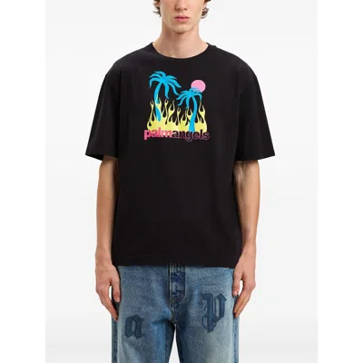Palm Angels Burning Oasis Slim Fit Graphic T-shirt