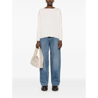 7 For All Mankind Light Wash Straight-leg Jeans With Classic Five-pocket Design