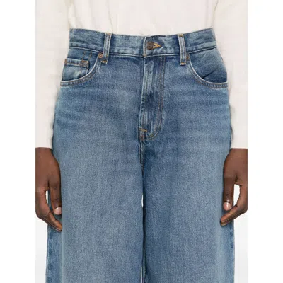 7 For All Mankind Light Wash Straight-leg Jeans With Classic Five-pocket Design