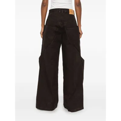 Shop Attico Denim Palazzo Pants
