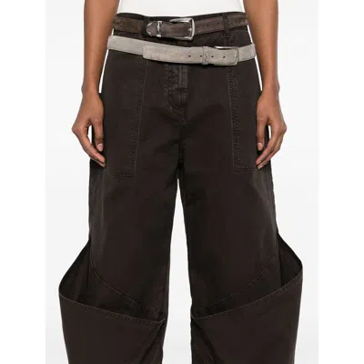 Shop Attico Denim Palazzo Pants
