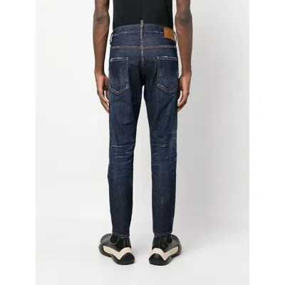 Dsquared2 Bleach-effect Skinny Denim Jeans In Blue