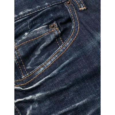 Dsquared2 Bleach-effect Skinny Denim Jeans In Blue