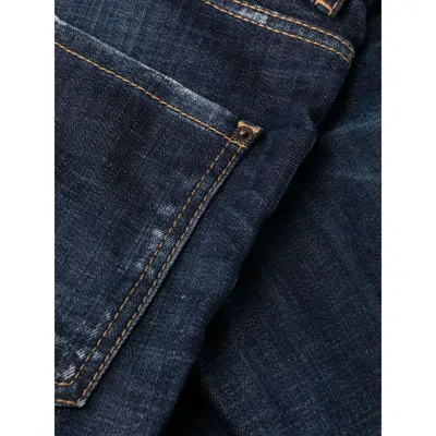 Dsquared2 Bleach-effect Skinny Denim Jeans In Blue
