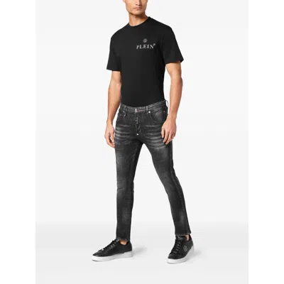 Philipp Plein Denim Skinny Fit Hexagon Jeans