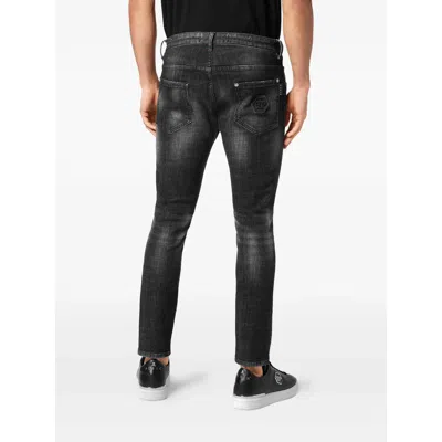 Philipp Plein Denim Skinny Fit Hexagon Jeans