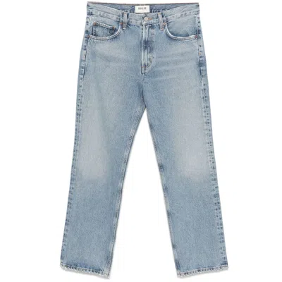 Agolde Wide-leg High-waisted Cotton Jeans