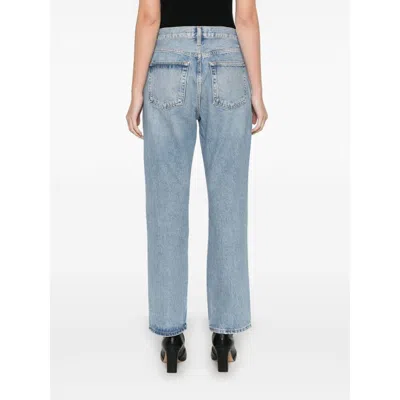 Agolde Wide-leg High-waisted Cotton Jeans