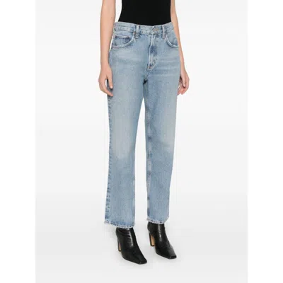 Agolde Wide-leg High-waisted Cotton Jeans
